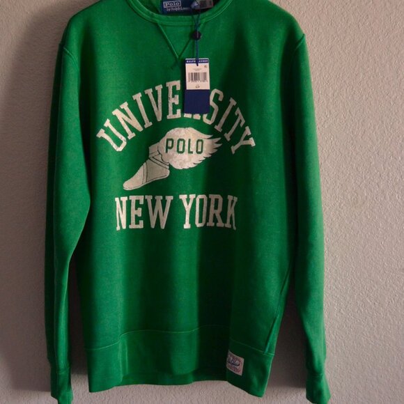 POLO RALPH LAUREN P-WING NEW YORK UNIVERSITY SWEATSHIRT. NWT - Picture 4 of 6